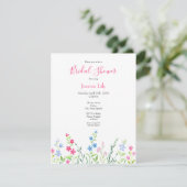 Gebied van gemengde Waterverf wilde bloemen Kaart (Staand voorkant)