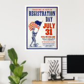 Gebied van Hawaii Registratiedag 31 juli Poster (Thuiskantoor)