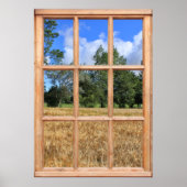 Gebied van het Uitzicht van de gerst vanaf een raa Poster (Voorkant)