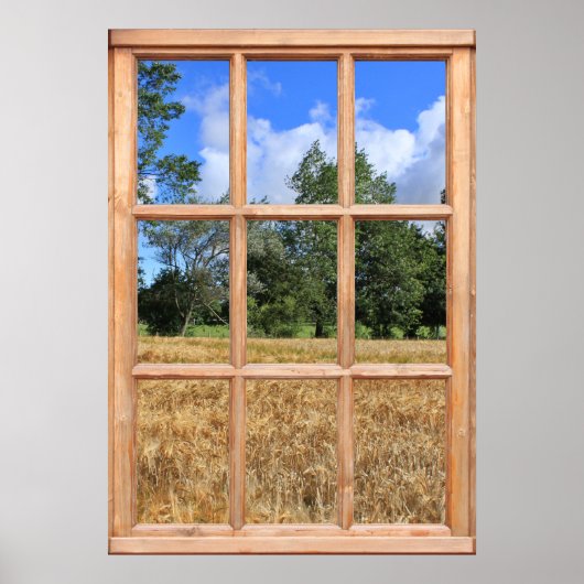 Gebied van het Uitzicht van de gerst vanaf een raa Poster (Voorkant)