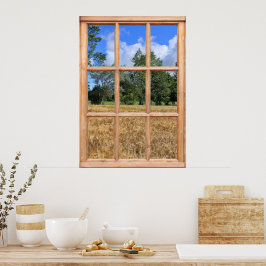 Gebied van het Uitzicht van de gerst vanaf een raa Poster