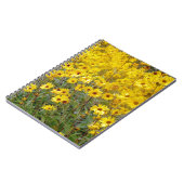 Gebied van klevende gele bloemen notitieboek (Linkerzijde)