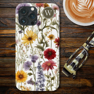 Gebied van Land Wildbloemen Monogram Case-Mate iPhone Case