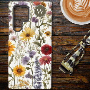 Gebied van Land Wildbloemen Monogram Samsung Galaxy Hoesje