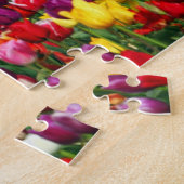 Gebied van meerkleurige tulpen legpuzzel (Zijkant)