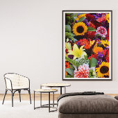Gebied van Multicolored Flowers, Poster