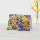 Gebied van multicolored pansies editable notitieka kaart (Gele Bloem)