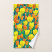 Gebied van Oranje en gele Tulpen Bad Handdoek (Handdoek)