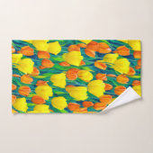 Gebied van Oranje en gele Tulpen Bad Handdoek (Handdoek)