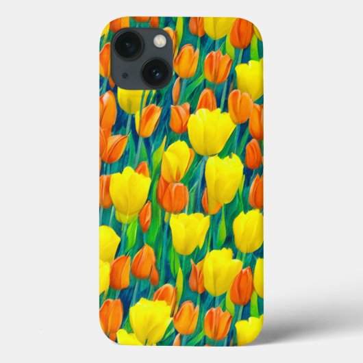 Gebied van Oranje en gele Tulpen Case-Mate iPhone Case (Achterkant)