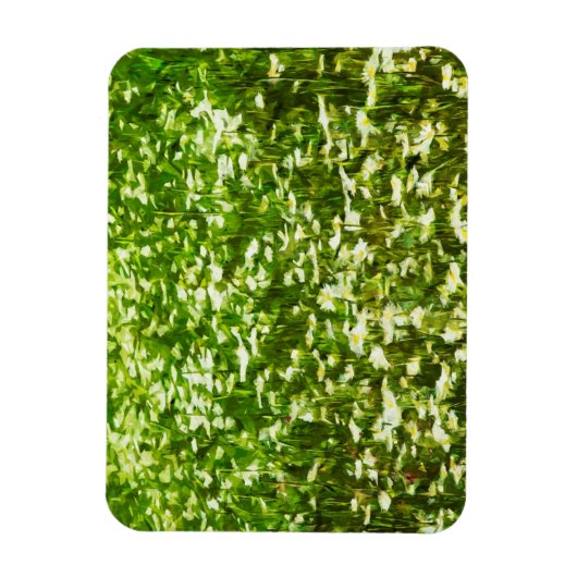 Gebied van Oxeye Daisies Abstract Impressionisme Magneet (Verticaal)