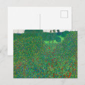 Gebied van papavers door After Gustav Klimt Feestdagenkaart (Voorkant / Achterkant)