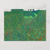 Gebied van papavers door After Gustav Klimt Feestdagenkaart (Voorkant)