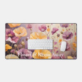 Gebied van Poppies Serene en Vibrant Bureaumat (Keyboard & Muis)