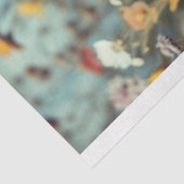 Gebied van prachtige bloemen met madeliefjes decou tissuepapier (Detail)