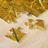 Gebied van rogge in een zomertijd. Oogstperiode Legpuzzel (Zijkant)