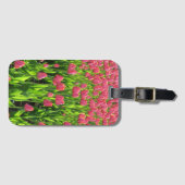 Gebied van roze Tulpen Bagagelabel (Voorkant (horizontaal))
