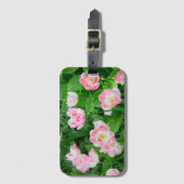 Gebied van roze tulpen bagagelabel (Voorkant (verticaal))