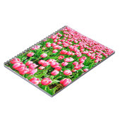 Gebied van roze Tulpen Notitieboek (Linkerzijde)
