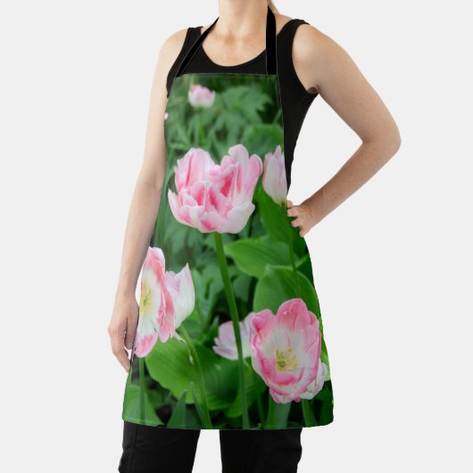 Gebied van roze tulpen schort (Insitu)