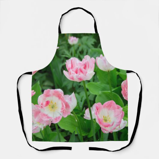 Gebied van roze tulpen schort (Voorkant)