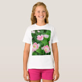 Gebied van roze tulpen t-shirt (Voorkant volledig)