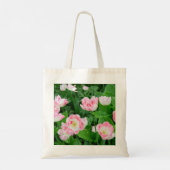 Gebied van roze tulpen tote bag (Achterkant)