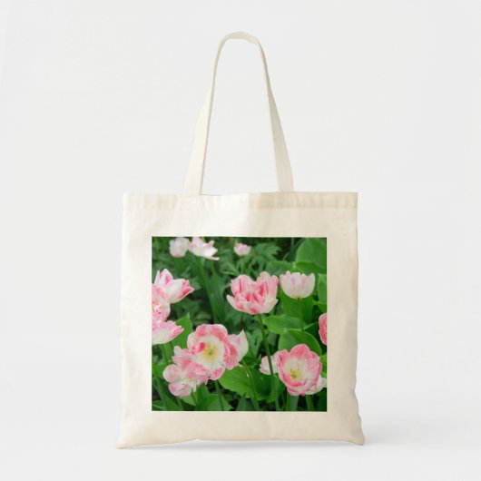 Gebied van roze tulpen tote bag (Voorkant)