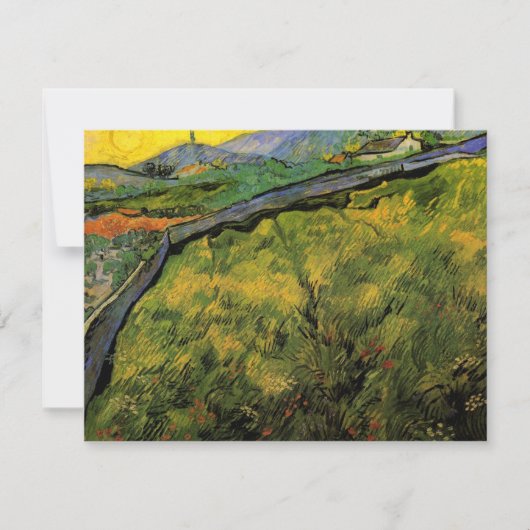 Gebied van Spring Wheat, zon door Vincent van Gogh (Voorkant)