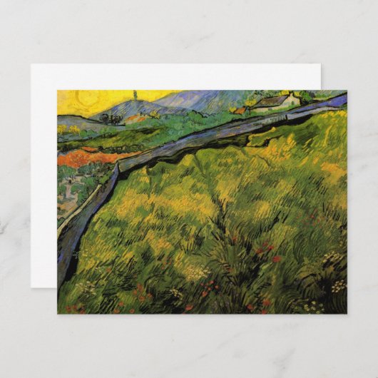 Gebied van Spring Wheat, zon door Vincent van Gogh (Voorkant / Achterkant)