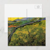 Gebied van Spring Wheat, zon door Vincent van Gogh Briefkaart (Voorkant / Achterkant)