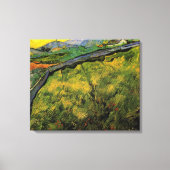 Gebied van Spring Wheat, zon door Vincent van Gogh Canvas Afdruk (Voorkant)