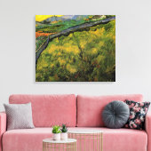 Gebied van Spring Wheat, zon door Vincent van Gogh Canvas Afdruk (Insitu (Woonkamer))