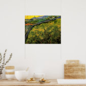 Gebied van Spring Wheat, zon door Vincent van Gogh Poster (Keuken)