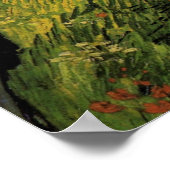 Gebied van Spring Wheat, zon door Vincent van Gogh Poster (Hoek)