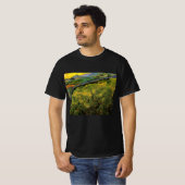 Gebied van Spring Wheat, zon door Vincent van Gogh T-shirt (Voorkant volledig)