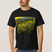 Gebied van Spring Wheat, zon door Vincent van Gogh T-shirt (Voorkant)