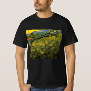 Gebied van Spring Wheat, zon door Vincent van Gogh T-shirt
