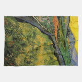 Gebied van Spring Wheat, zon door Vincent van Gogh Theedoek (Horizontaal)