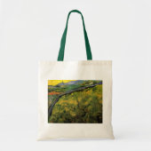 Gebied van Spring Wheat, zon door Vincent van Gogh Tote Bag (Voorkant)
