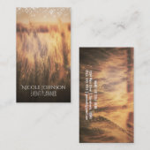 Gebied van Tarwe Rustiek Land Bruiloft Evenement Visitekaartje (Voorkant / Achterkant)