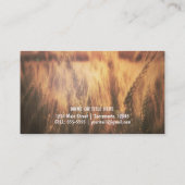 Gebied van Tarwe Rustiek Land Bruiloft Evenement Visitekaartje (Achterkant)