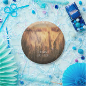 Gebied van Tarwe Rustieke Land Bruiloft Papieren Bordje (Feest)