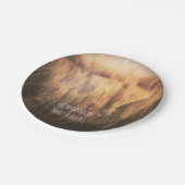 Gebied van Tarwe Rustieke Land Bruiloft Papieren Bordje (Gekanteld)