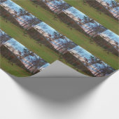 Gebied van Verre & een Roze SunSet Cadeaupapier (Hoek)