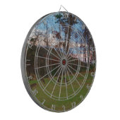 Gebied van Verre & een Roze SunSet Dartbord (Voorkant Links)