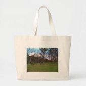 Gebied van Verre & een Roze SunSet Grote Tote Bag (Voorkant)