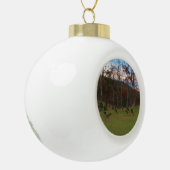 Gebied van Verre & een Roze SunSet Keramische Bal Ornament (Links)