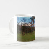 Gebied van Verre & een Roze SunSet Koffiemok (Voorkant links)