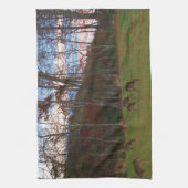 Gebied van Verre & een Roze SunSet Theedoek (Verticaal)